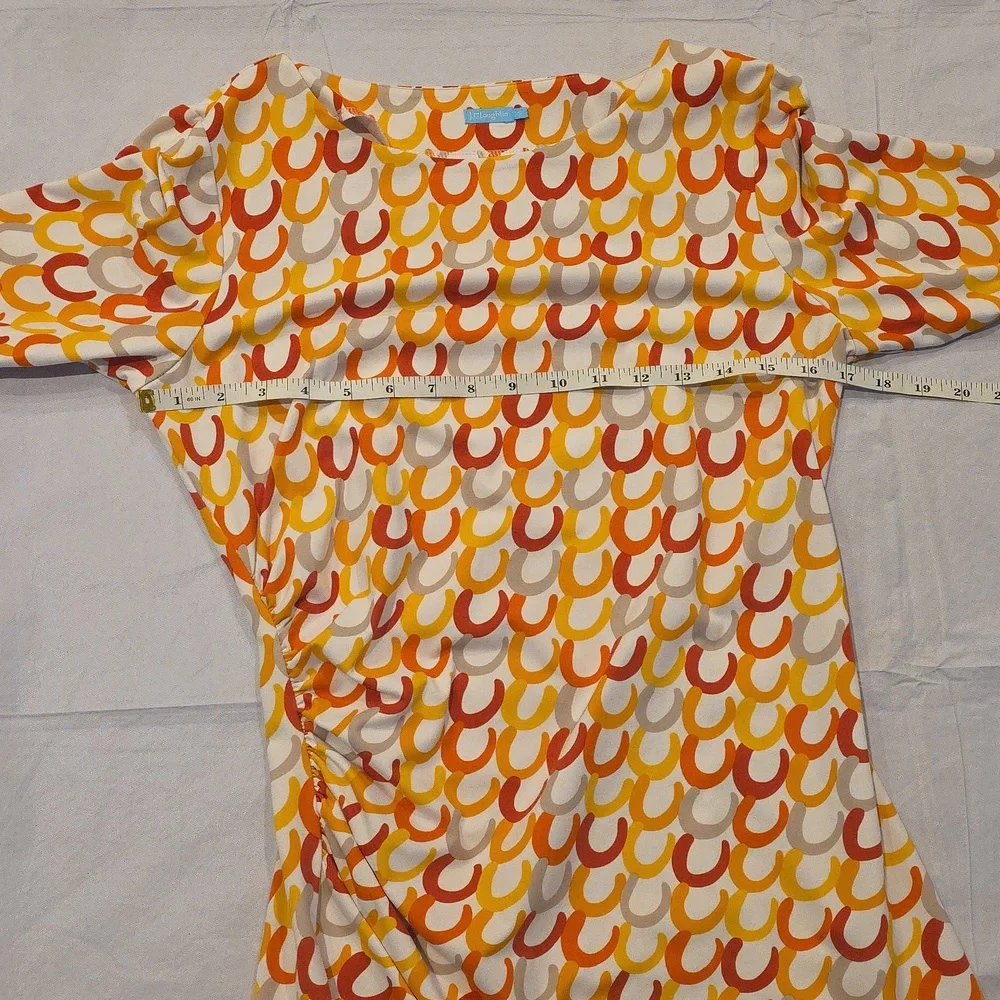 J. McLaughlin Catalina Cloth Side Ruched Midi Dress‎ S - Picture 7 of 9